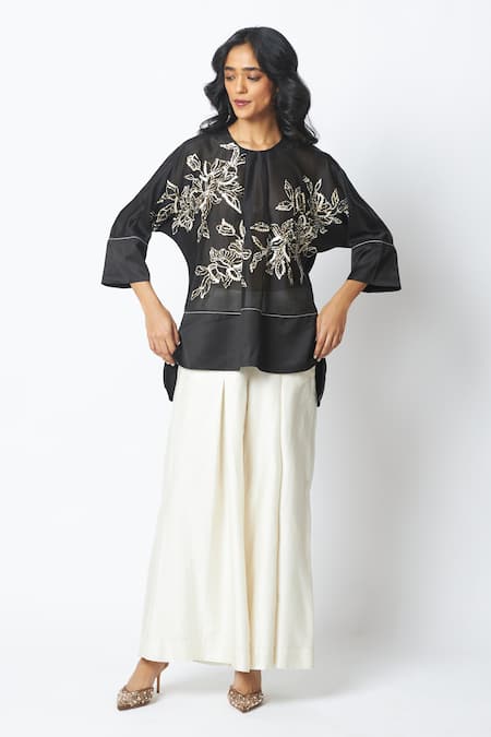 Madder Much Munmun Starlit Sheer Top & Pant Set 