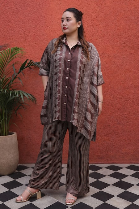 Prahnaaya Artisan Ajrakh Print Top & Pant Set 
