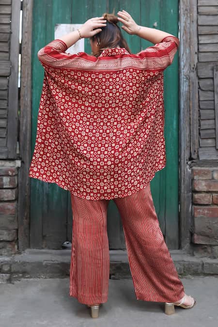 Prahnaaya Ajrakh Print Shirt & Pant Set 