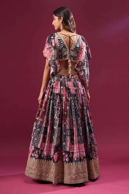 Samyukta Singhania Multi Print Lehenga Set 