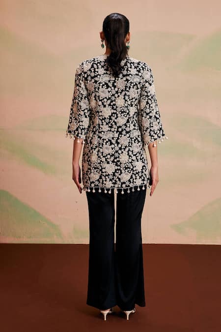 Evra By Nikita Pearl Work Kurta & Palazzo Set 