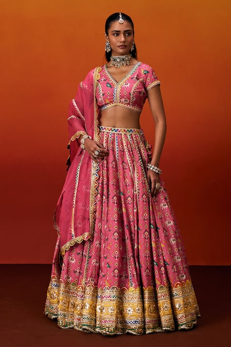 Evra By Nikita Patola Print Lehenga Set 