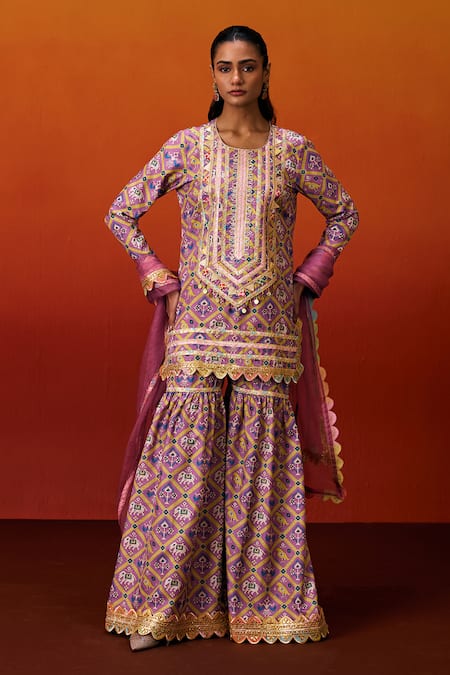 Evra By Nikita Patola Print Cotton Silk Kurta Set 