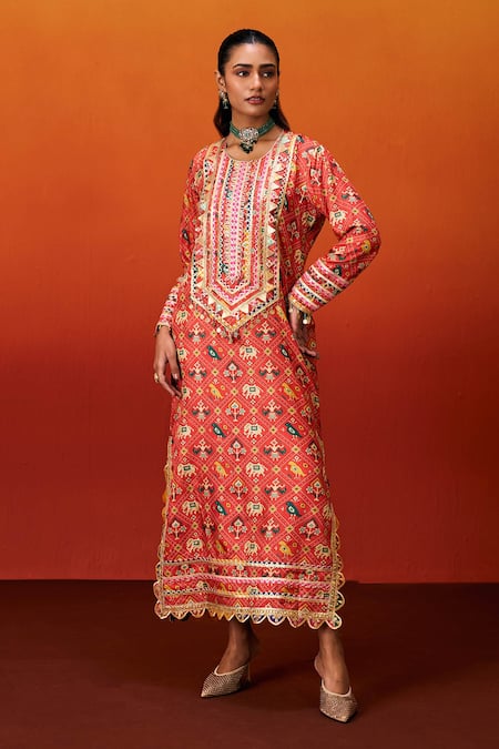 Evra By Nikita Patola Print Kaftan 