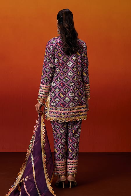 Evra By Nikita Patola Print Cotton Silk Kurta Pant Set 