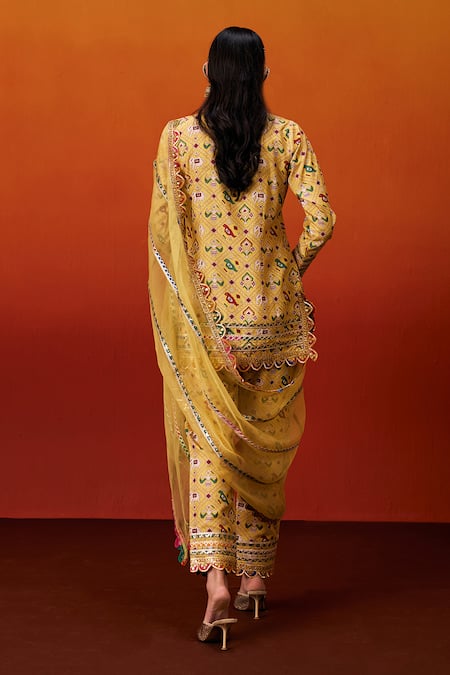 Evra By Nikita Printed Cotton Silk Kurta Set 