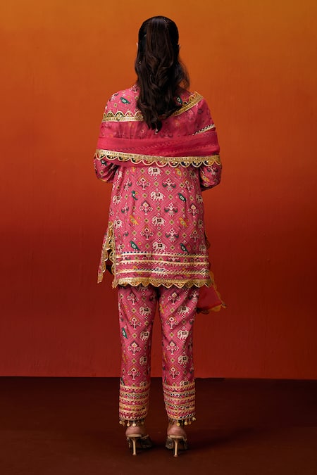 Evra By Nikita Patola Print Cotton Silk Kurta Pant Set 