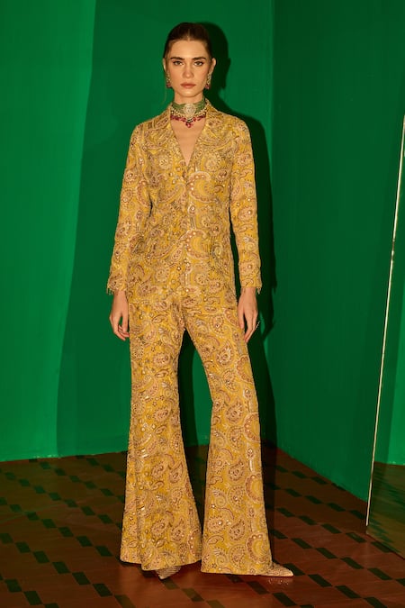 Evra By Nikita Threadwork Embroidered Blazer & Pant Set 