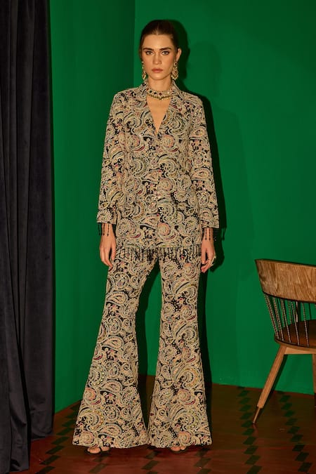 Evra By Nikita Threadwork Embroidered Blazer & Pant Set 