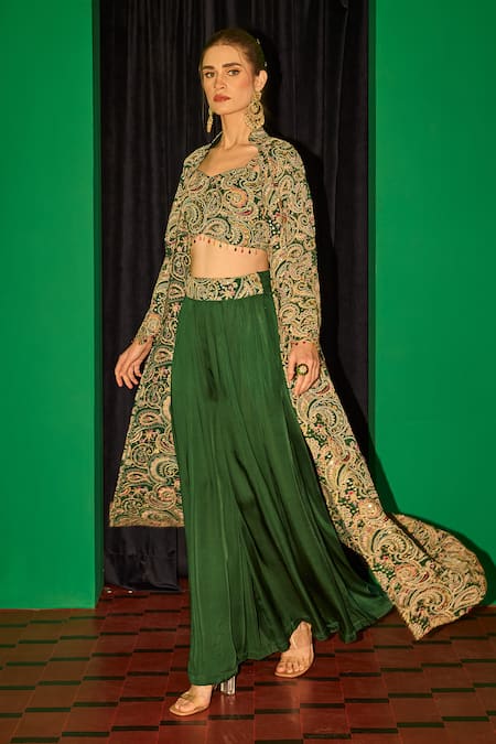 Evra By Nikita Threadwork Embroidered Jacket Set 