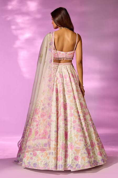 Label Priyanka Kar Floret Print Lehenga Set 