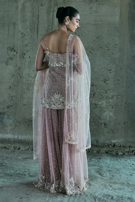 Istya Embellished Net Kurta Set 