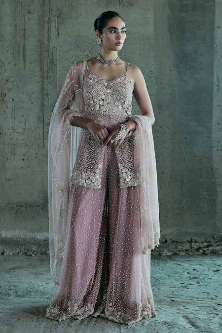 Istya Embellished Net Kurta Set 