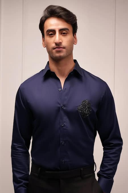 payal and rishab Monarch Signature Solid Shirt 