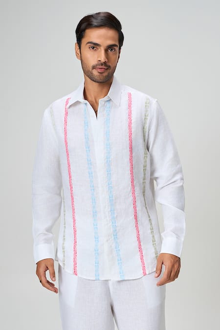 Honey&Me Riviera Stripe Linen Shirt