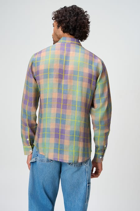Honey&Me Field Linen Checkered Shirt 