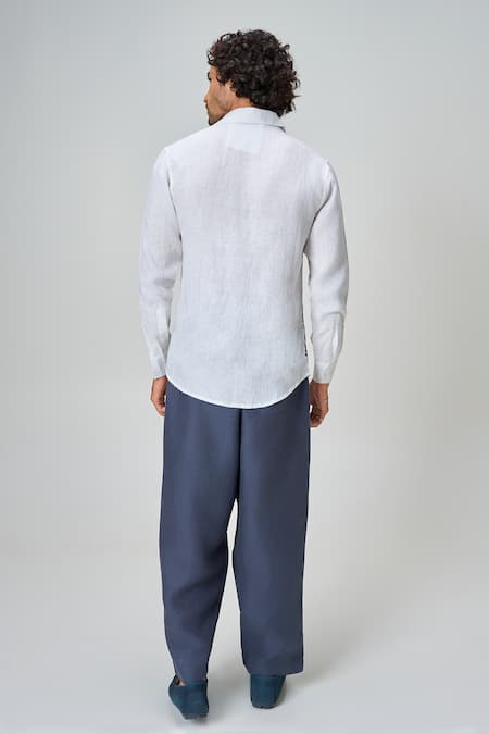 Honey&Me Navy Linen Trouser 