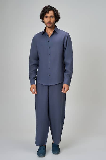 Honey&Me Midnight Drift Linen Shirt & Pant Set 