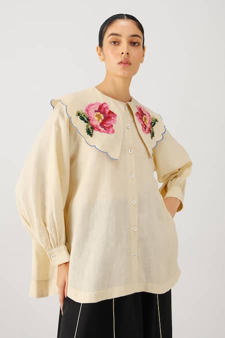 Cord Julia Rose Embroidered Top 