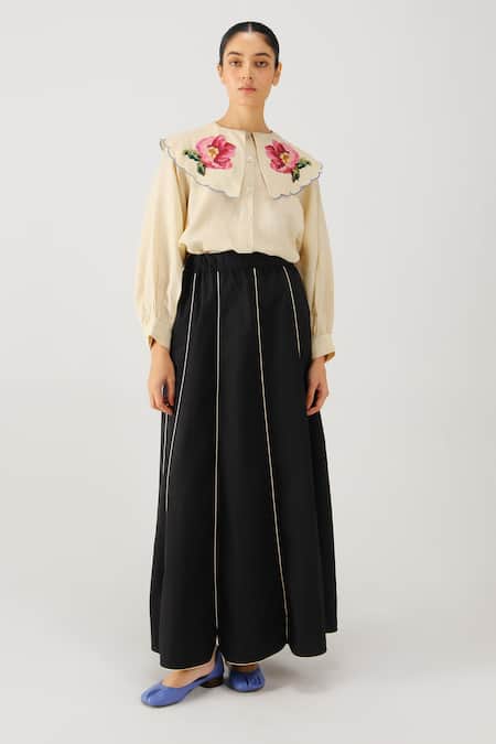 Cord Julia Rose Embroidered Top & Skirt Set 