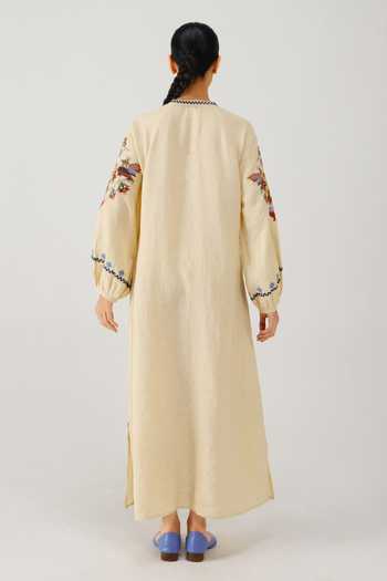 Cord Goa Folk Embroidered Dress 