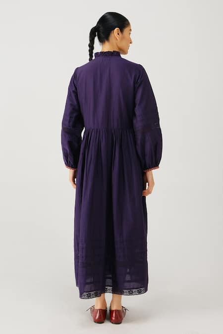 Cord Jade Pixel Embroidered Dress 