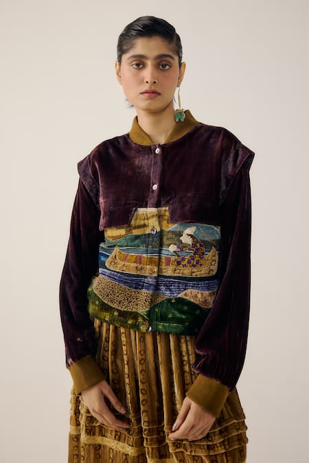 Cord Bert Boat Ride Applique Jacket 