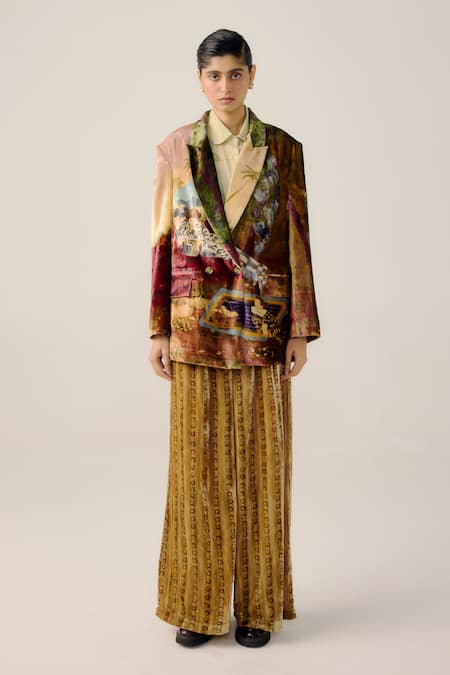 Cord Stripe Print Lounge Pant 