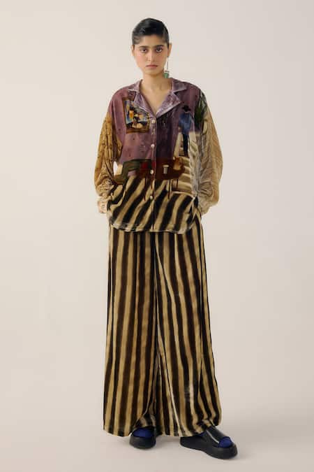 Cord Stripe Print Lounge Pant 