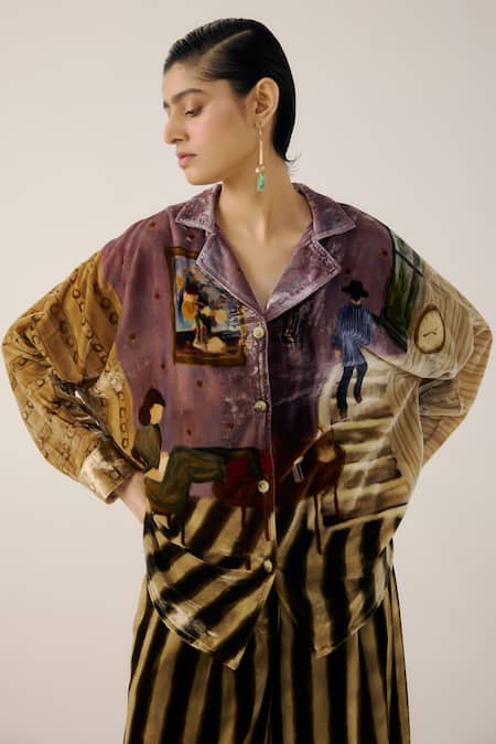 Cord Living Room Print Lounge Shirt 