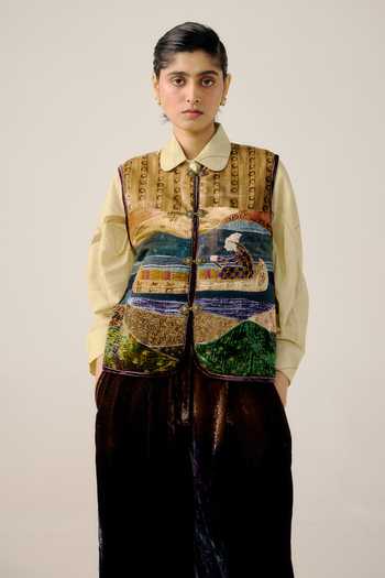 Cord Boat Ride Applique Work Vest 