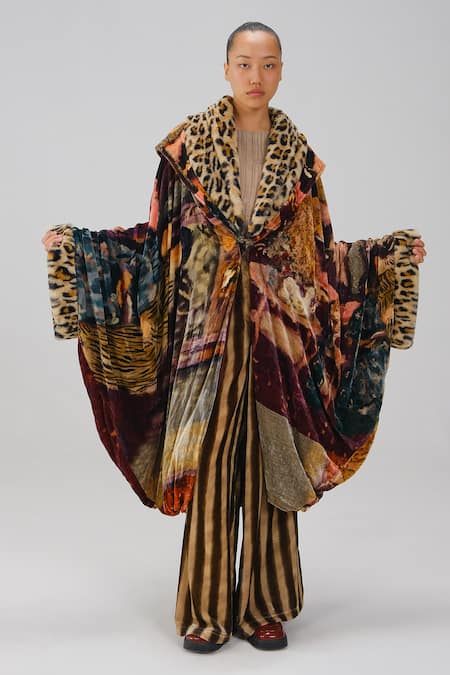 Cord Gatsby High Tea Print Coat 