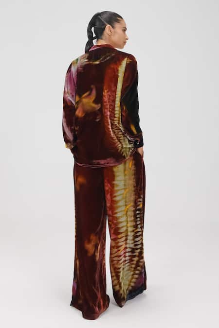 Cord X-Ray Print Shirt & Pant Lounge Set 