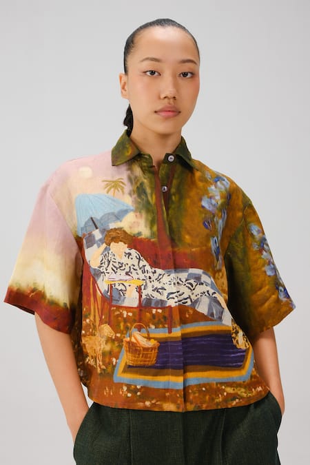 Cord Ava Lakeside Print Shirt 