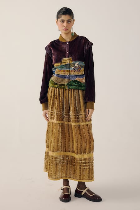 Cord Bert Applique Jacket & Emily Skirt Set 