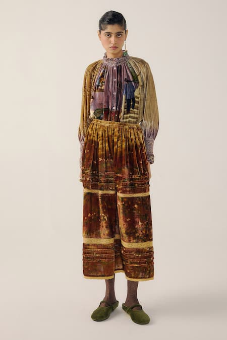 Cord Farmer Living Room Print Top & Emily Skirt Set 