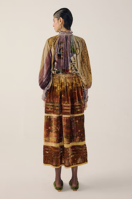 Cord Farmer Living Room Print Top & Emily Skirt Set 