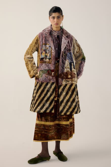 Cord Norma Living Room Print Jacket & Skirt Set 