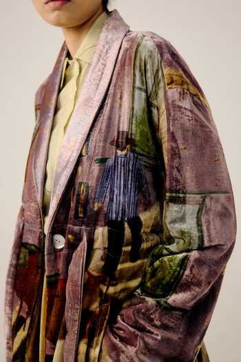 Cord_Multi Color Velvet Artist Living Room Print Blazer _Online_at_Aza_Fashions