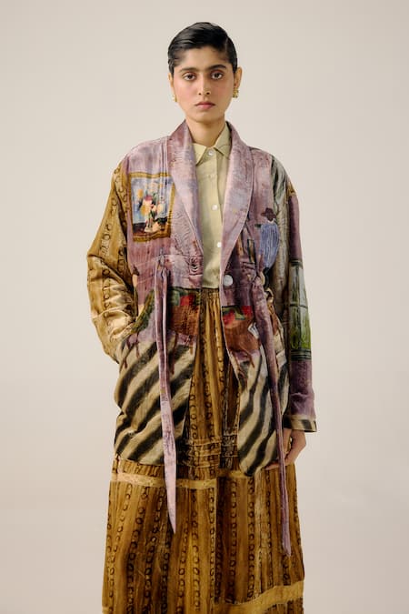 Cord Artist Living Room Print Blazer 