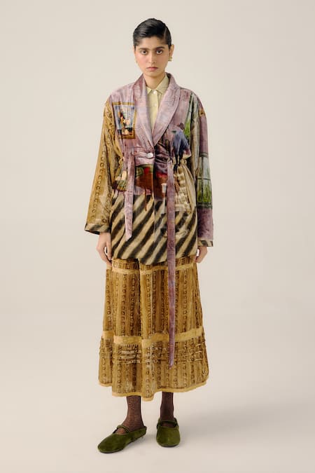 Cord Artist Living Room Print Skirt Set 