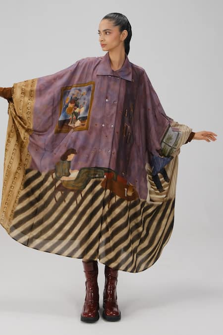 Cord Echo Living Room Print Kaftan Dress 