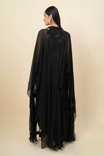 Anamika Khanna Beaded Embroidered Cape & Dress Set 