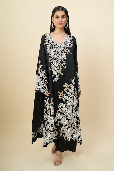 Anamika Khanna Floral Embroidered Tunic & Pant Set 