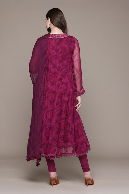 Ritu Kumar Aura Floral Print Anarkali Set 