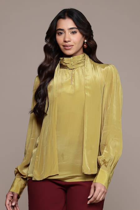 Ritu Kumar Daina Solid Full Sleeves Top 