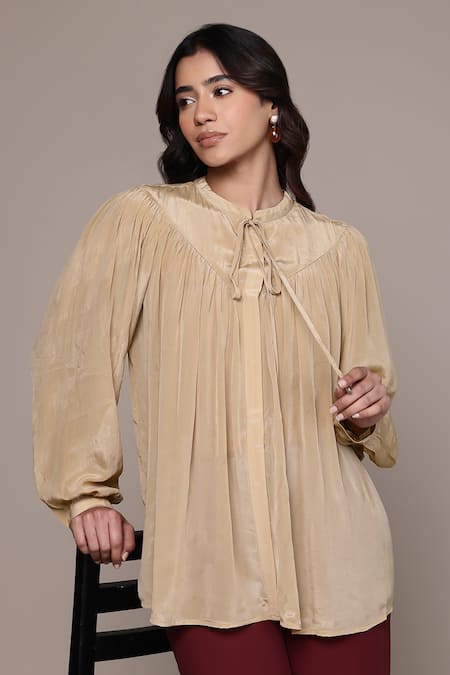 Ritu Kumar Daina Solid Full Sleeves Top 