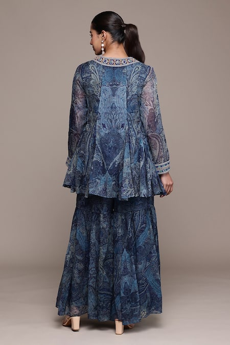 Ritu Kumar Paisley Print Anarkali & Sharara Set 