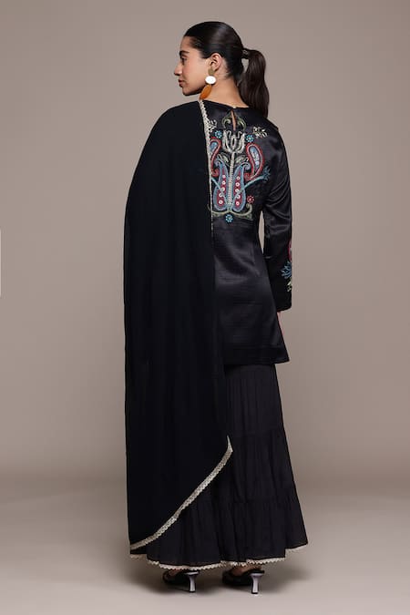 Ritu Kumar Kalgi Embroidered Kurta Sharara Set 