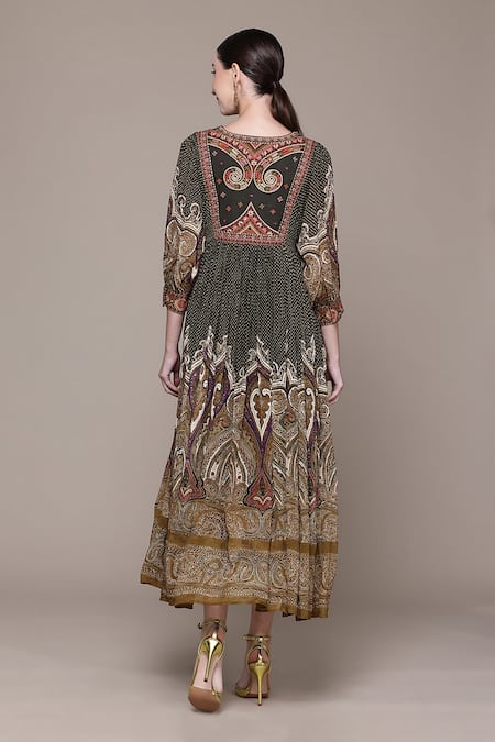 Ritu Kumar Lavani Paisley Print Fit & Flare Dress 